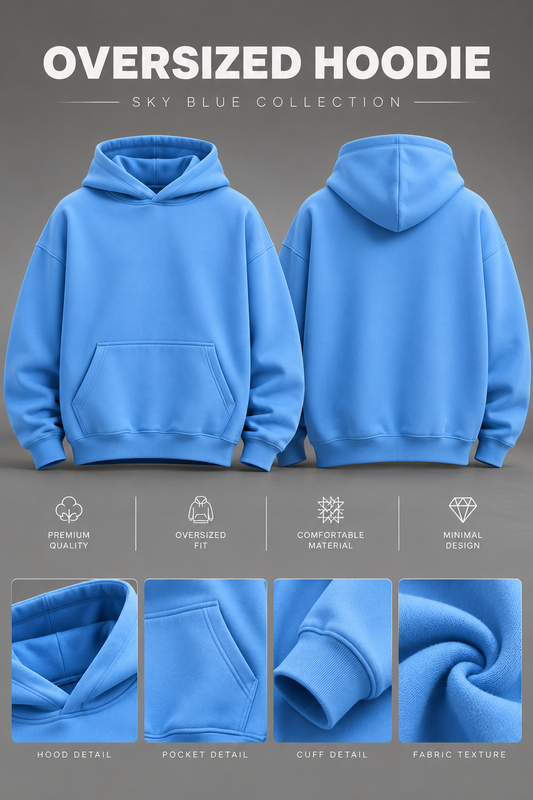 Oversized Hoodie _ SKY BLUE