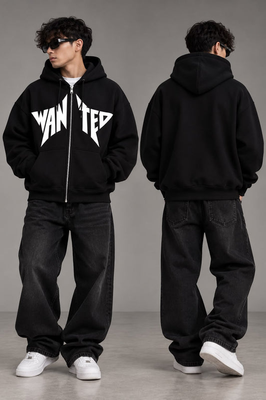 Hoodie Zippé Oversize WANTED