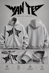Sweat à capuche zippé oversize WANTED